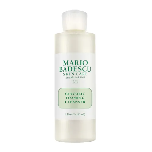 Mario Badescu Glycolic Foaming Cleanser for All Skin Types- Exfoliating Face Wash with Glycolic Acid & Aloe Vera- Visibly Evens Skin Tone & Texture 6 Ounce (Pack of 1)