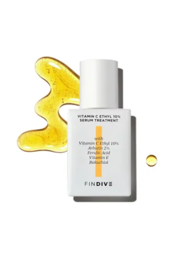 [FINDIVE OFFICIAL] Vitamin C Ethyl 10% Serum Treatment, Face Dark Spot Corrector and Anti Aging, Uneven Skin Tone, Hydrating Glow, Korean Skincare 1.01 fl.oz
