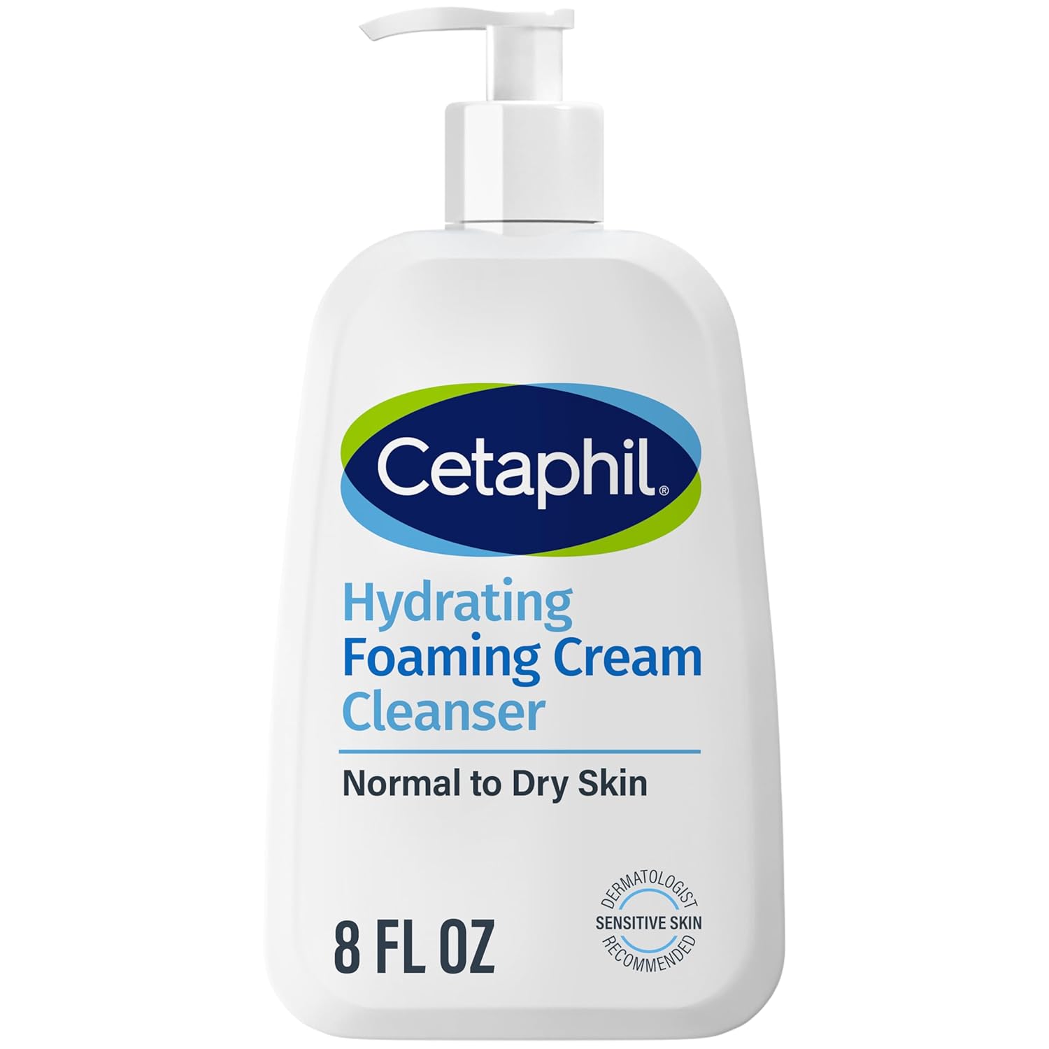 Cream to Foam Face Wash, Hydrating Foaming Cream Cleanser, 8 oz, For Normal to Dry, Sensitive Skin, with Soothing Prebiotic Aloe, Hypoallergenic, Fragrance Free Unscented 8 Fl Oz (Pack of 1)