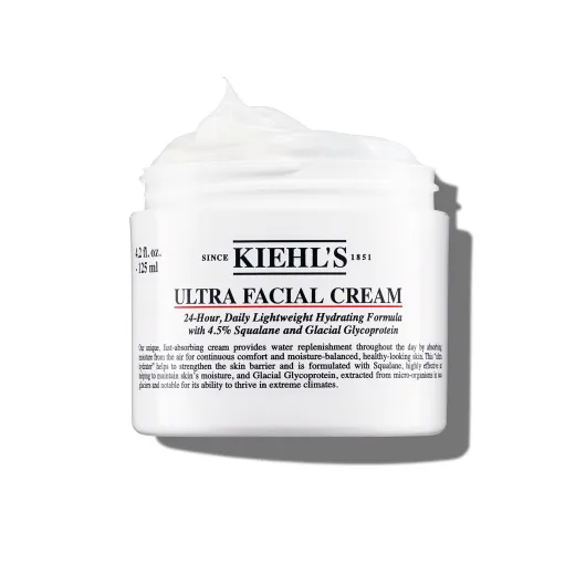 Kiehl's Ultra Facial Cream, with 4.5% Squalane to Strengthen Skin's Moisture Barrier, Skin Feels Softer and Smoother, Long-Lasting Hydration, Easy and Fast-Absorbing, Suitable for All Skin Types 4.2 Fl Oz (Pack of 1)