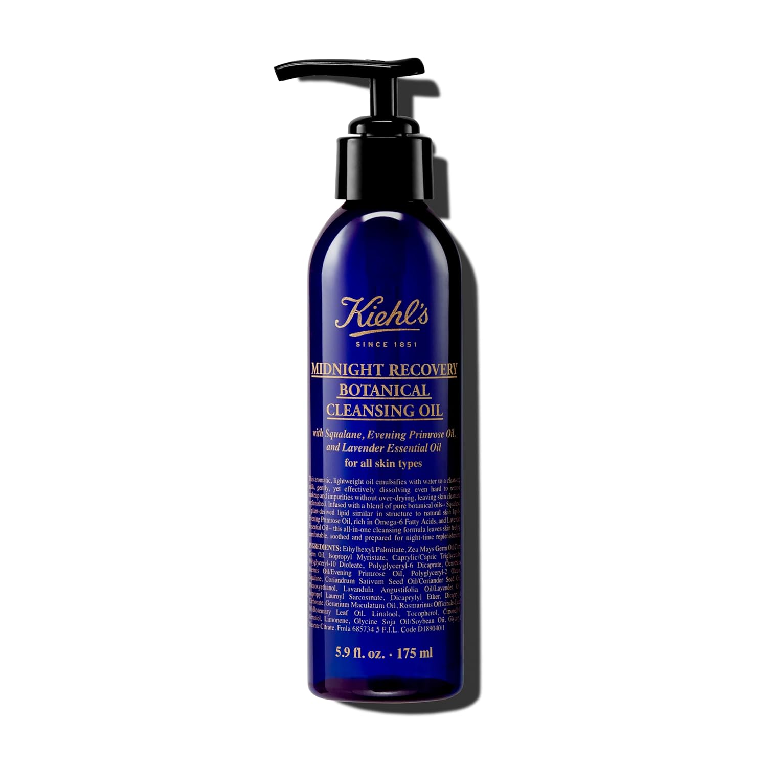 Kiehls Midnight Recovery Botanical Cleansing Oil Cleanser Unisex 5.9 oz