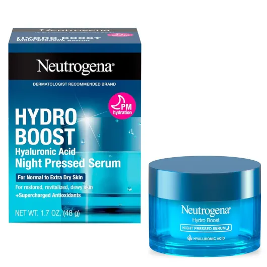 Hydro Boost Night Pressed Serum - with Hyaluronic Acid & Antioxidants, Hydrating Face Moisturizer that Restores & Revitalizes Skin Overnight, for Normal to Extra Dry Skin, 1.7 oz