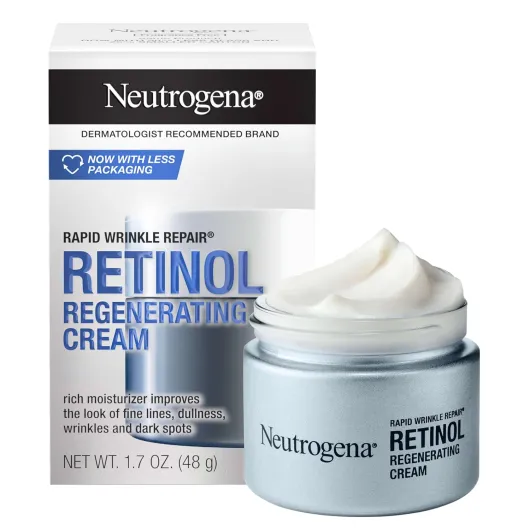 Rapid Wrinkle Repair Retinol Face Moisturizer, Daily Anti-Aging Face Cream with Retinol & Hyaluronic Acid to Fight Fine Lines, Wrinkles, & Dark Spots, 1.7 oz 1.7 Ounce (Pack of 1)