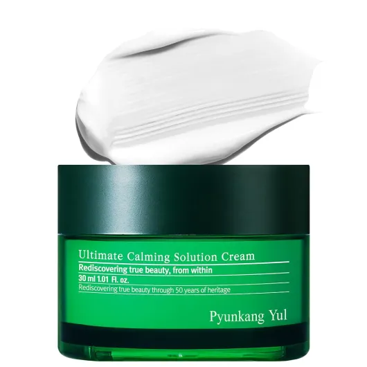 PKY Ultimate Calming Solution Cream for Sensitive Skin with Patented Ingredients, Moisturizer Intensely Calms & Soothes Redness with Cica & Tea Tree, Korean Skincare (1.01 Fl - Oz, 30ml)