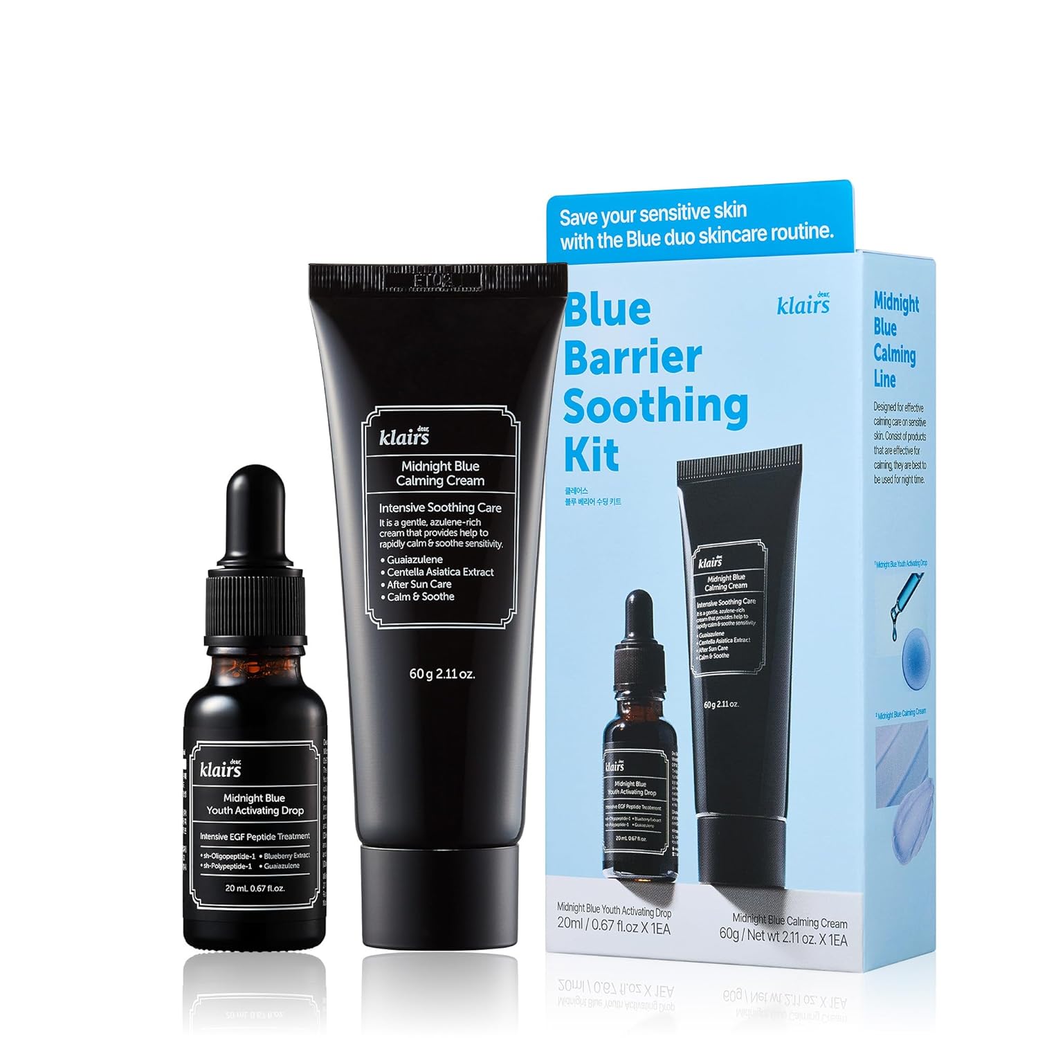 ] Midnight Blue Barrier Kit, For oily, troubled and sensitive skin, rapidly calm and soothe sensitivity (2.78 Fl Oz (Pack of 1))