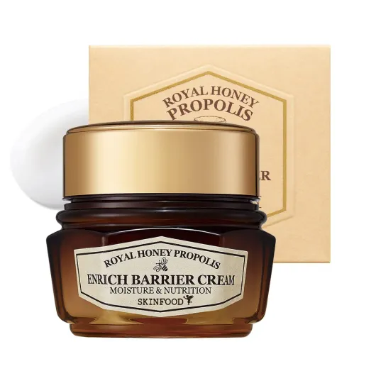 SKINFOOD Royal Honey Propolis Enrich Barrier Cream - 50% Black Bee Propolis & Royal Jelly Extract Face Cream - Propolis Serum for Skin - Royal Essence Facial Cream - 2.13 Fl - Oz (63 mL)