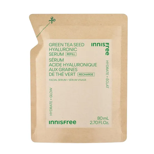Innisfree Green Tea Seed Hydrating Serum with Hyaluronic Acid & Niacinamide, Korean Face Serum for Glow Refill: 2.71 fl oz / 80 ml