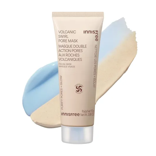 Innisfree Super Volcanic Clay Mask, Premium Korean Skincare with AHA and Natural Clusters for Deep Pore Detox, Gentle Exfoliation, Oil Control 3.88 oz - / 114mL