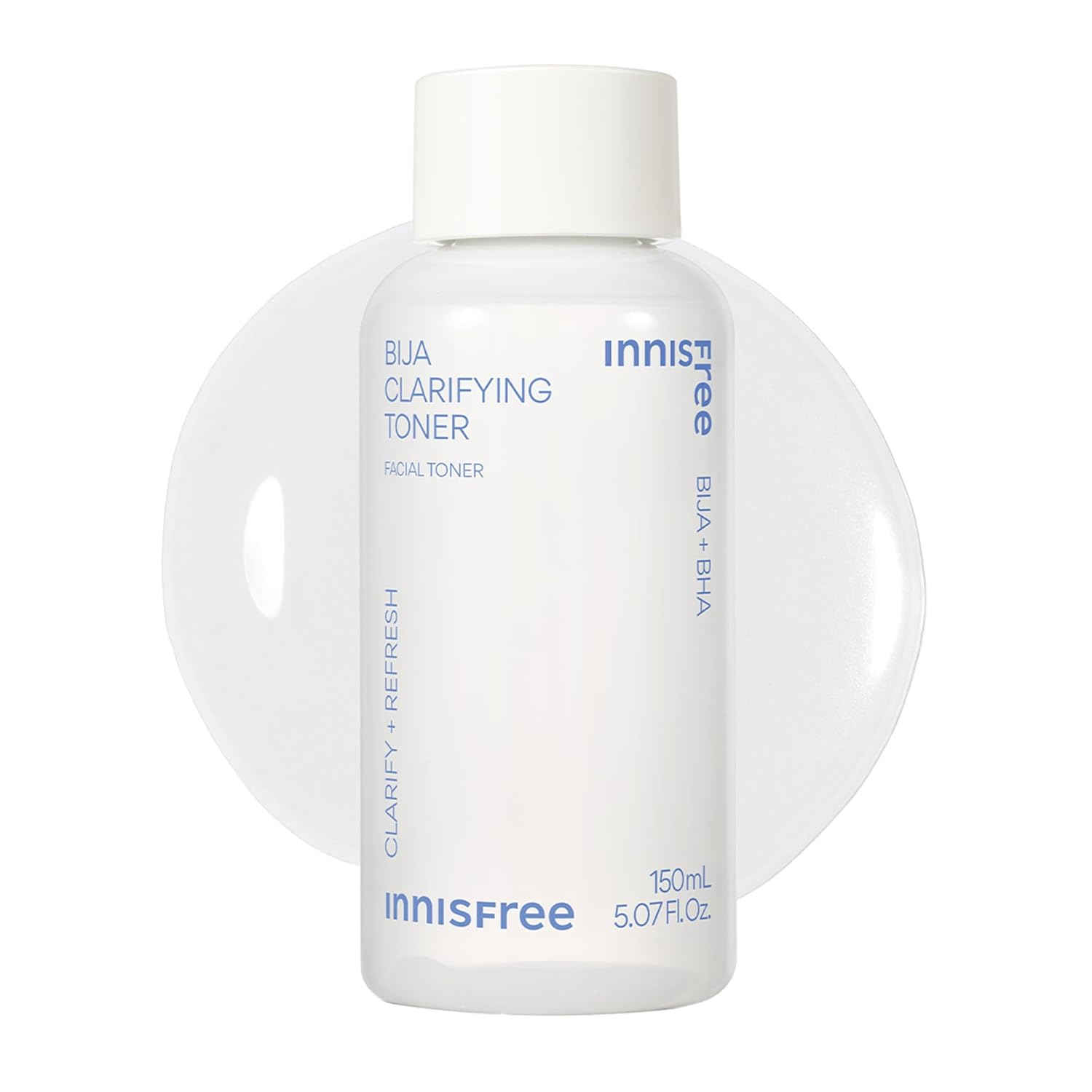 Innisfree Bija Toner with Salicylic Acid, Korean Skincare for Pore Care, Smoothing, Clarifying, Oil Control