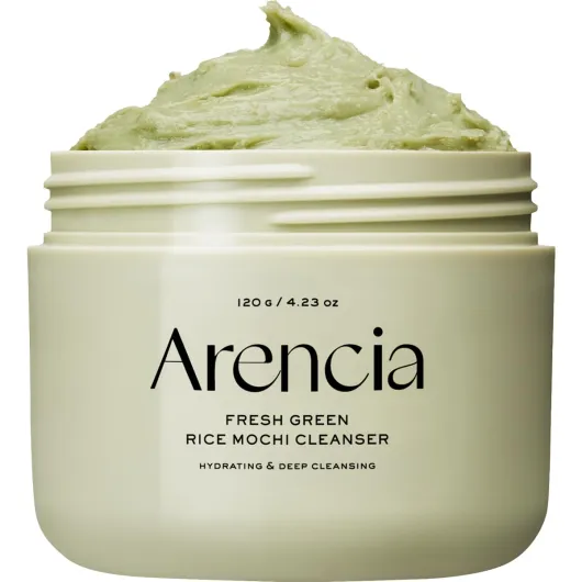 Korean Rice Mochi Face Cleanser - Face Wash, Gentle Scrub All in One for Deep Cleansing, Moisturizing, Pore Minimizing, Acne-Prone Skin, Removing Blackhead with Rice Water & Green Tea 4.23 Ounce (Pack of 1) Green