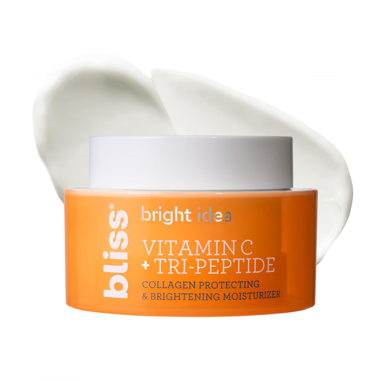 Vitamin C + Tri-Peptide Brightening Moisturizer - Squalane & Hydration Boosters - Anti-Aging Face Cream for Collagen and Elasticity - Clean Vegan & Cruelty Free 1.7 fl oz 01- Bright Idea Moisturizer