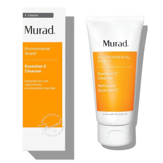 Murad Essential-C Cleanser - Energizing Antioxidant Citrus Face Wash with Vitamin C Technology - Brightening Foaming Gel Washes Away Pollution and Impurities & Conditions and Nourishes Skin 2 Fl Oz (Pack of 1)