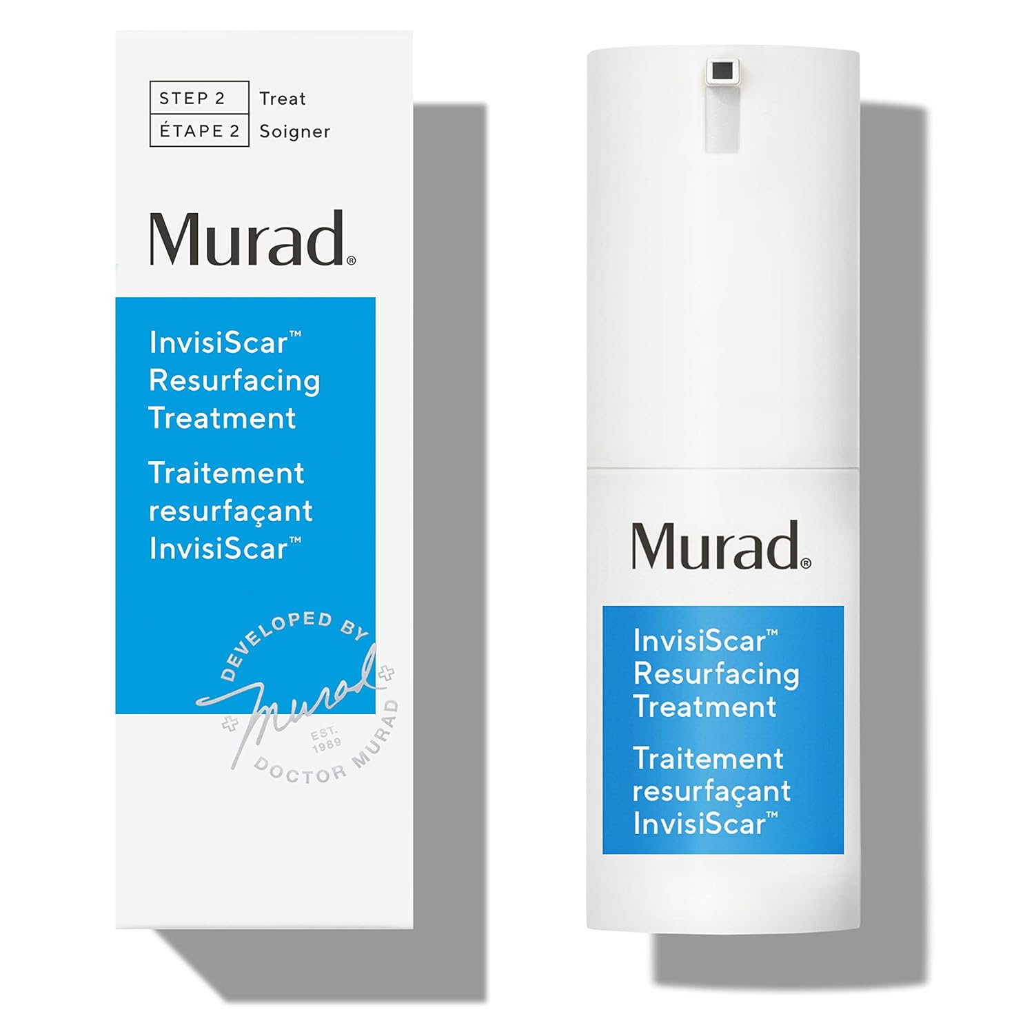 Murad InvisiScar Resurfacing Treatment – Acne Scar Solution with Vitamin C, Salicylic Acid & Centella Asiatica for Smoother Texture, Reduced Discoloration & Effectively Blurs Imperfections - 0.5 Fl Oz