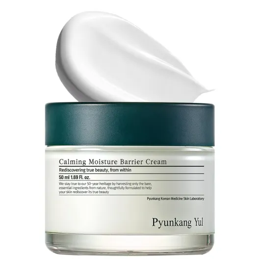 PKY Calming Moisture Barrier Cream Instantly Soothes Sensitive Skin, Hyaluronic Acid & Ceramide for Hydration, Vegan, Korean Skincare (1.69 Fl - Oz, 50ml) Calming Moisture Barrier Cream 1.69 Fl.oz.