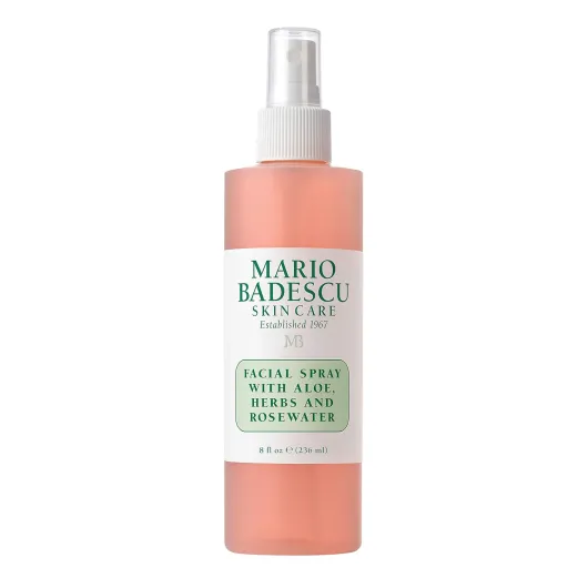 Mario Badescu Facial Spray with Aloe, Herbs and Rose Water for All Skin Types, Face Mist that Hydrates, Rejuvenates & Clarifies 8 Ounce (Pack of 1)
