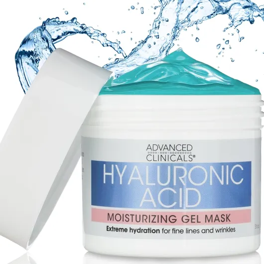 Hyaluronic Acid Gel Facial Mask Skin Care Treatment, Brightening, Hydrating Anti Aging Face Mask & Moisturizer Helps Transform Dry Skin W/Collagen, Chamomile, & Aloe Vera, 5 Fl Oz 5 Fl Oz (Pack of 1) Hyaluronic Gel Face Mask