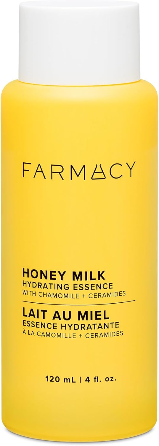 Hydrating Essence - Hydrating Honey Milk Toner + Facial Essence to Soothe, Moisturize and Strengthen Skin Barrier - Preps Complexion for Skincare Products or Makeup Application (120ml) 4 Fl Oz (Pack of 1)