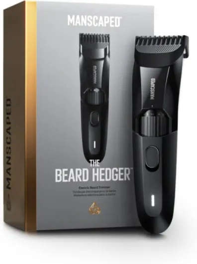 ® The Beard Hedger® Premium Men's Beard Trimmer, 20 Length Adjustable Blade Wheel, Stainless Steel T-Blade for Precision Facial Hair Trimming, Cordless Waterproof Wet/Dry Clipper