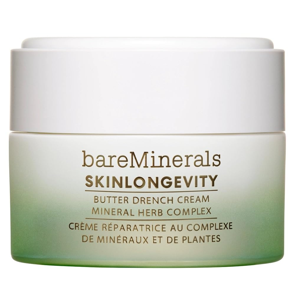 BareMinerals Butter Drench Restorative Rich Face Cream, Hydrating Face Lotion for Dry Skin, Boosts Moisture Retention, Soothes & Nourishes, Non-Comedogenic, Vegan Mineral Herb Complex
