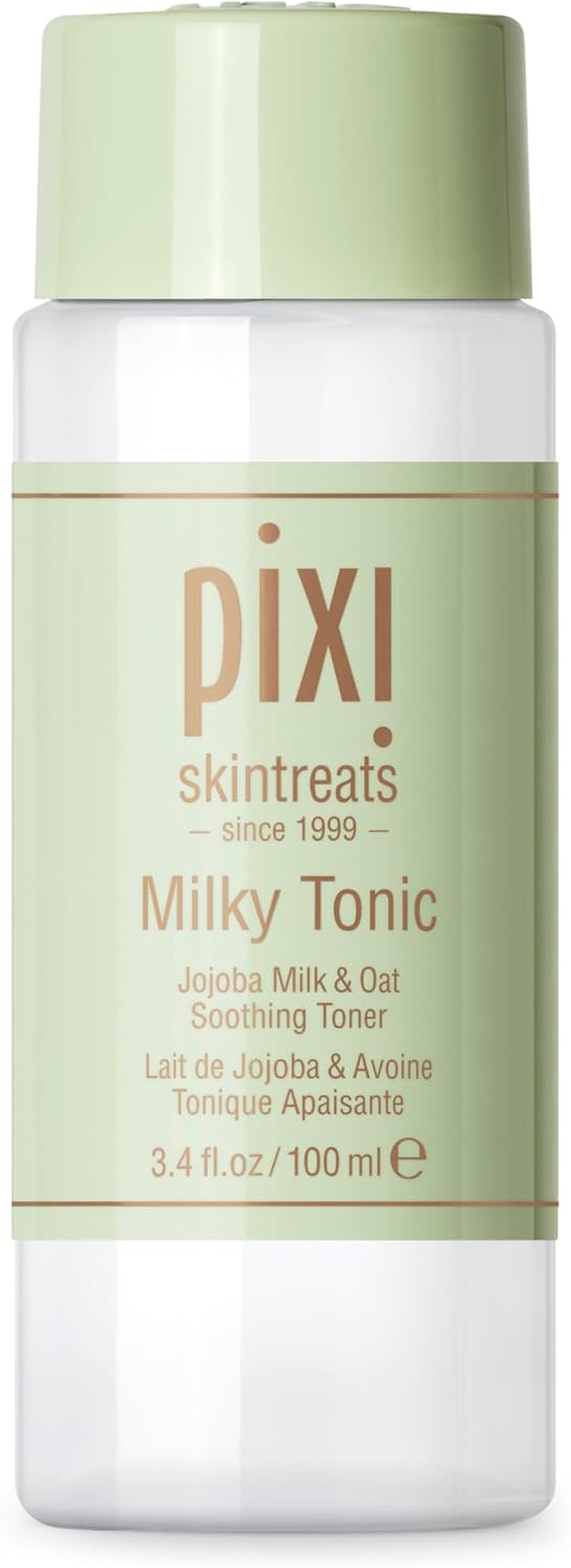 Milky Tonic, Calming & Hydrating Pads Containing Jojoba Milk, Infused with Oat Extract to Soothe, Alcohol-Free Daily Nourishing Toner, 3.4 fl oz/ 100 mL 3.4 Fl Oz (Pack of 1)