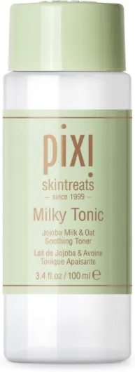 Milky Tonic, Calming & Hydrating Pads Containing Jojoba Milk, Infused with Oat Extract to Soothe, Alcohol-Free Daily Nourishing Toner, 3.4 fl oz/ 100 mL 3.4 Fl Oz (Pack of 1)
