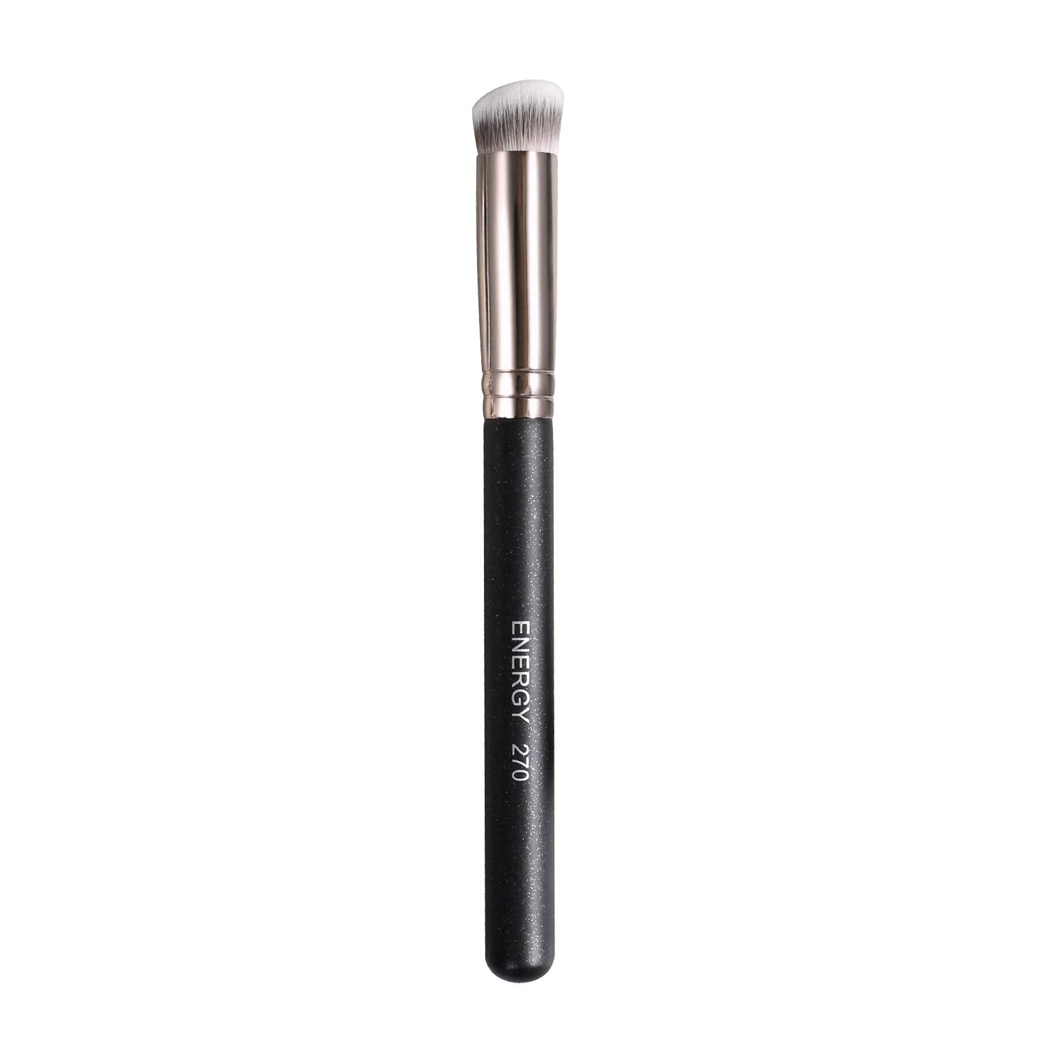 Concealer Brush Under Eye Mini Angled Flat Top Kabuki Nose Contour Brush for Concealing Blending Setting Buffing with Powder Liquid Cream Cosmetic Pro Small Makeup Foundation brushes 270 270 Concealer Brush with cap