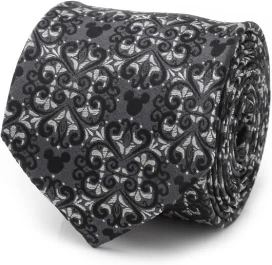 Cufflinks Inc - Disney Silk Neckties for Men, Officially Licensed - Black Charcoal