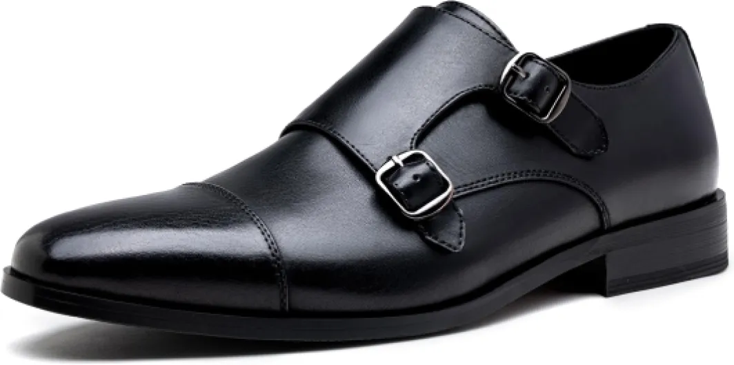Dress Shoes for Men Monk Strap Loafers for Men 10.5 Amy9069-black