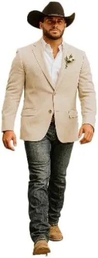 Light Tan Western Blazer - Sand Color 5X-Large Light Tan