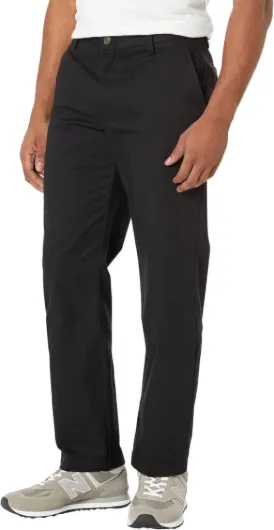 Men's Straight-Fit Wrinkle-Resistant Flat-Front Chino Pant 34W x 32L Black