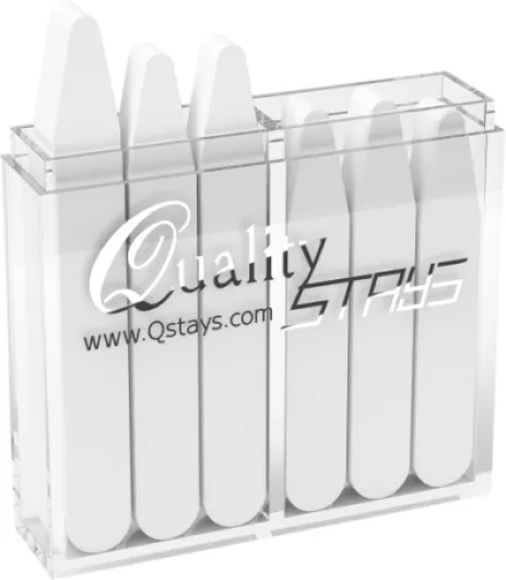 60 Plastic Collar Stays for Men's Dress Shirts with Storage Holder – 4 Assorted Sizes