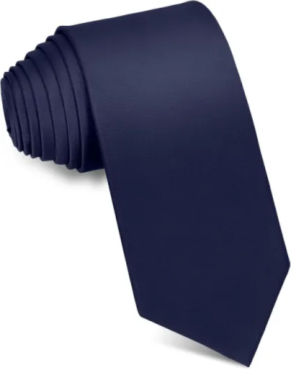 Men's Ties Solid Pure Color 3.15" (8CM) Necktie Black Ties For Men Deep Navy
