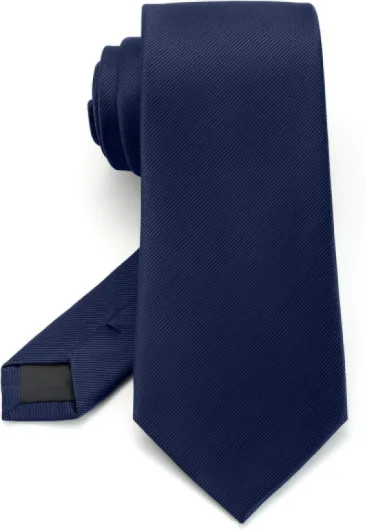 Black Ties For Men Solid Color Formal Neckties 3.15" (8CM) Men's Ties Navy Blue