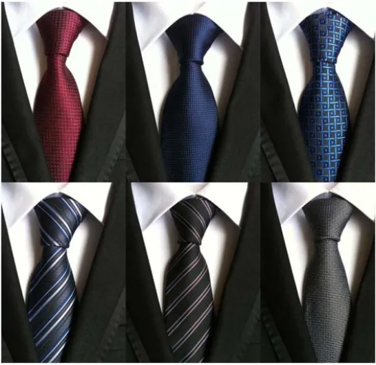 Lot 6 PCS Classic Men's Silk Tie Necktie Woven JACQUARD Neck Ties Style 014