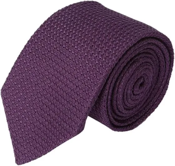 Italian Grenadine Tie – 100% Silk, Hand-Finished & Tipped, Made in Italy, Small-Batch Men's Accessory Violet