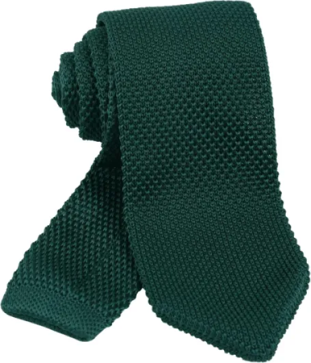 Mens Vintage Multi-colored Casual Knitted Neckties Dark Green