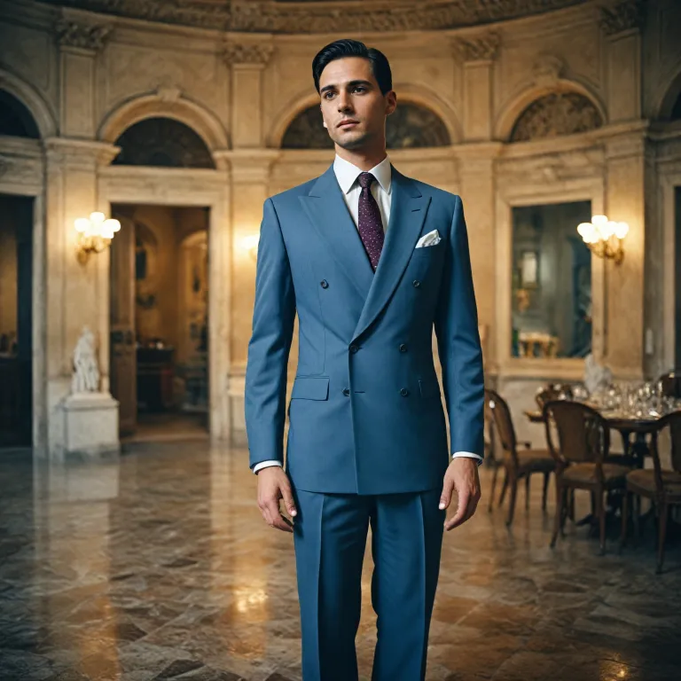 Elevate your style with a grey double breasted suit