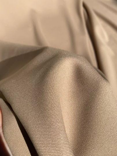 Gabardine Fabric Delight - Premium Fabric by The Yard for Suits, Overcoats, Dresses, Blazers, and More! Versatile Polyester Luxury, 58-60 Inches Wide - Available in 1 Yard Cuts - 1 Yard (Khaki)