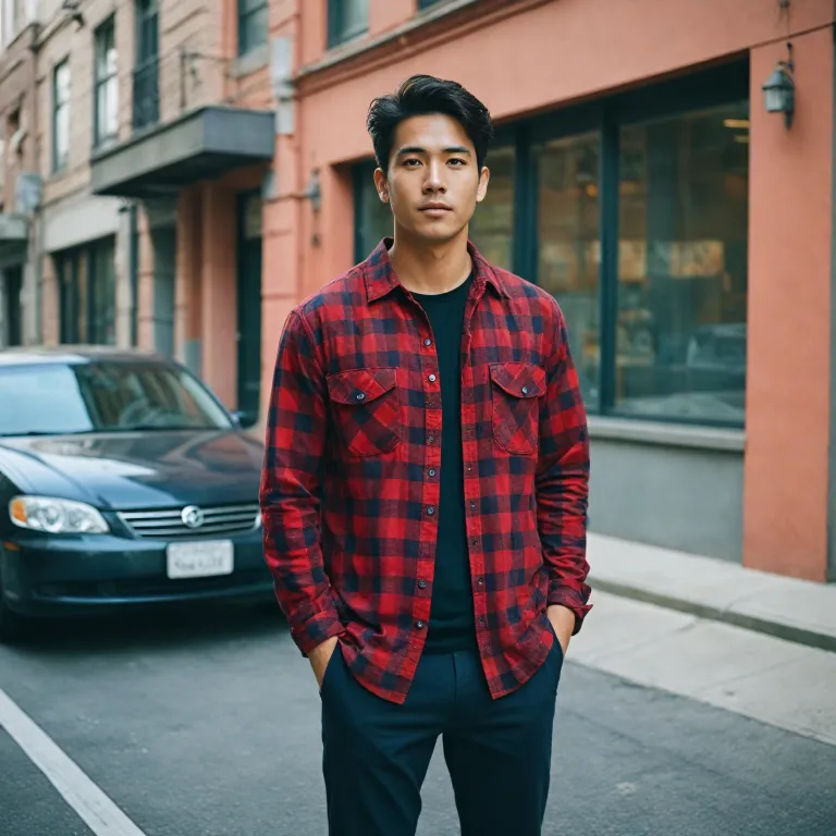 How to style a red black flannel shirt for men who love fashion