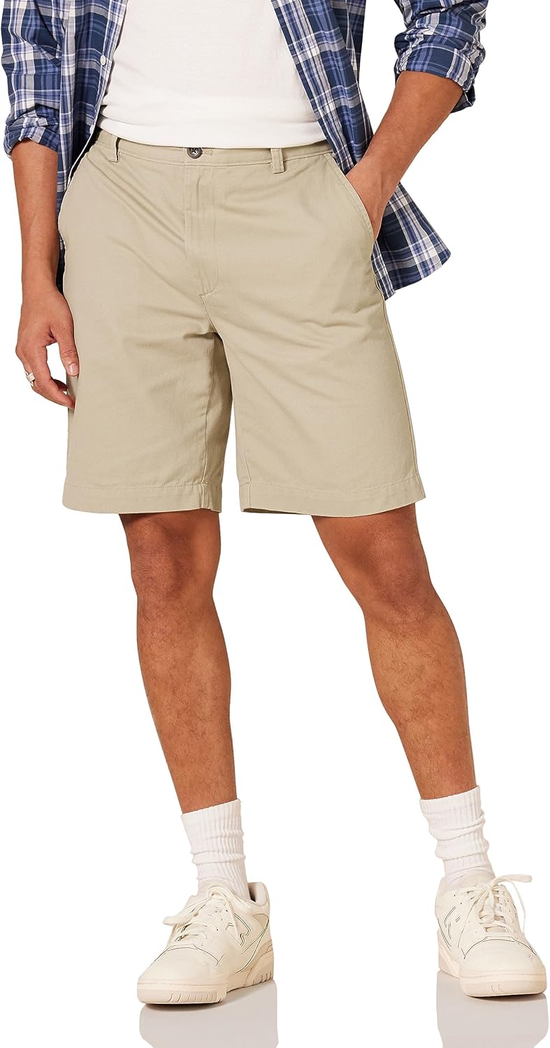 Men's Classic-Fit 9" Chino Shorts 36 Khaki