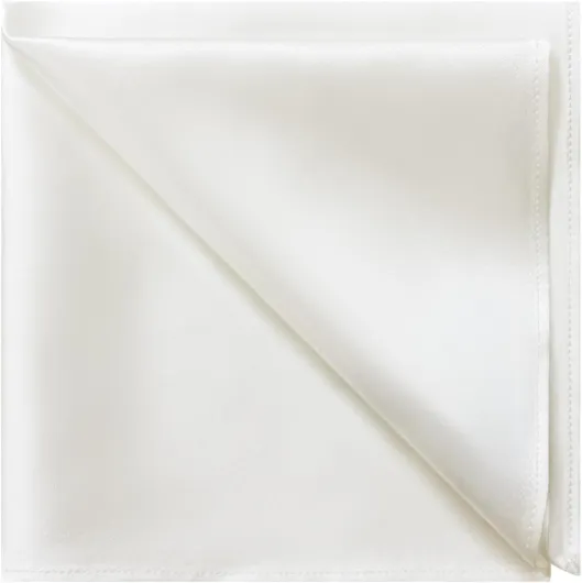 100% Mulberry Silk Pocket Squares for Men, Luxury Silk Handkerchiefs, Mens Handkerchiefs 12"x12" White