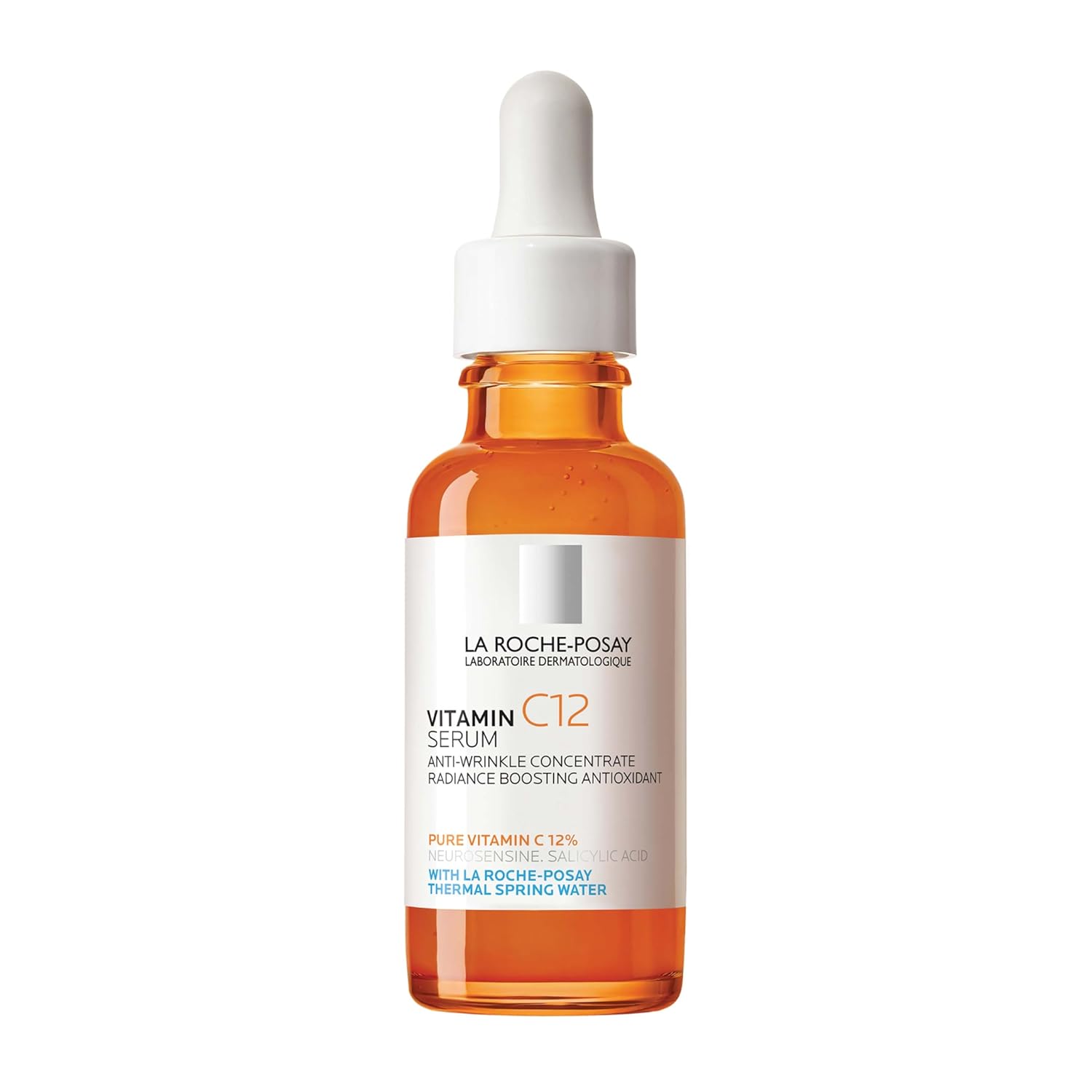 La Roche-Posay Pure 12% Vitamin C Serum For Face With Hyaluronic Acid & Salicylic Acid, Hydrating Face Serum, Boost Radiance & Reduce Wrinkles, 2 Formulas for Normal or Oily Skin Control Normal/Balances Skin 1.01 Fl Oz (Pack of 1)