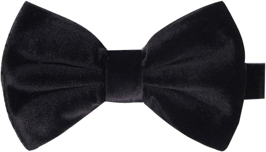 Men's Velvet Bow Tie Many Colors Large Black