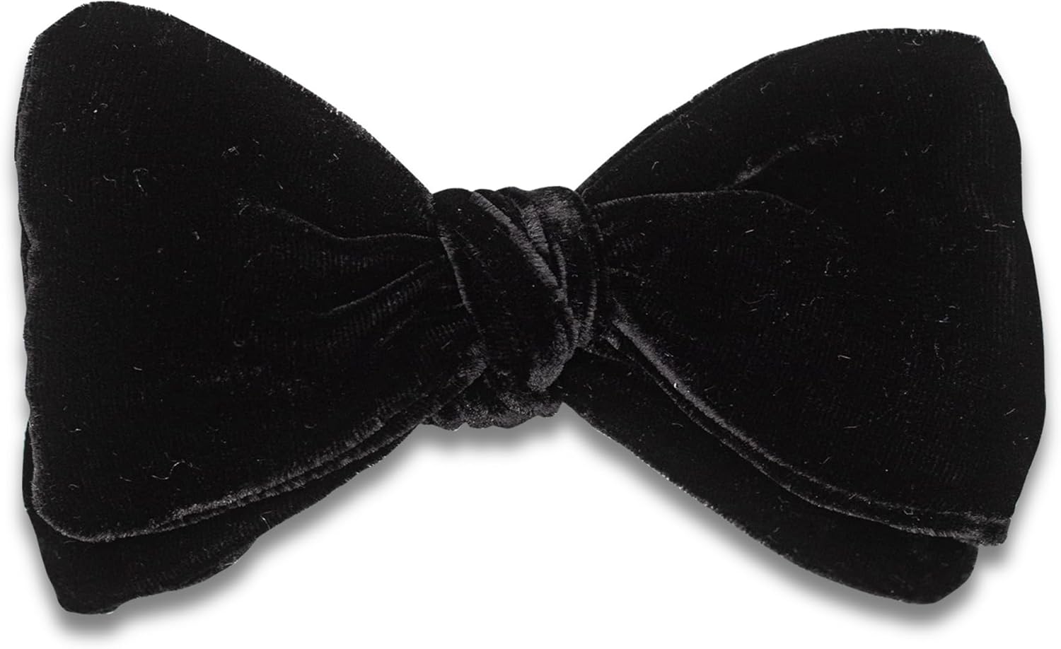 Black Velvet Pre-Tied Bow Tie – Formal Bowtie for Men – 85% Viscose 15% Silk – Handmade in USA – Adjustable Fit for Weddings & Black Tie Events