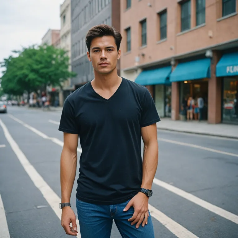 How to style and wear a v neck black t-shirt for men passionate about fashion