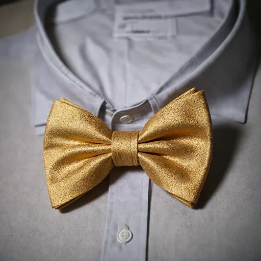 Elevate your style with a gold color bow tie