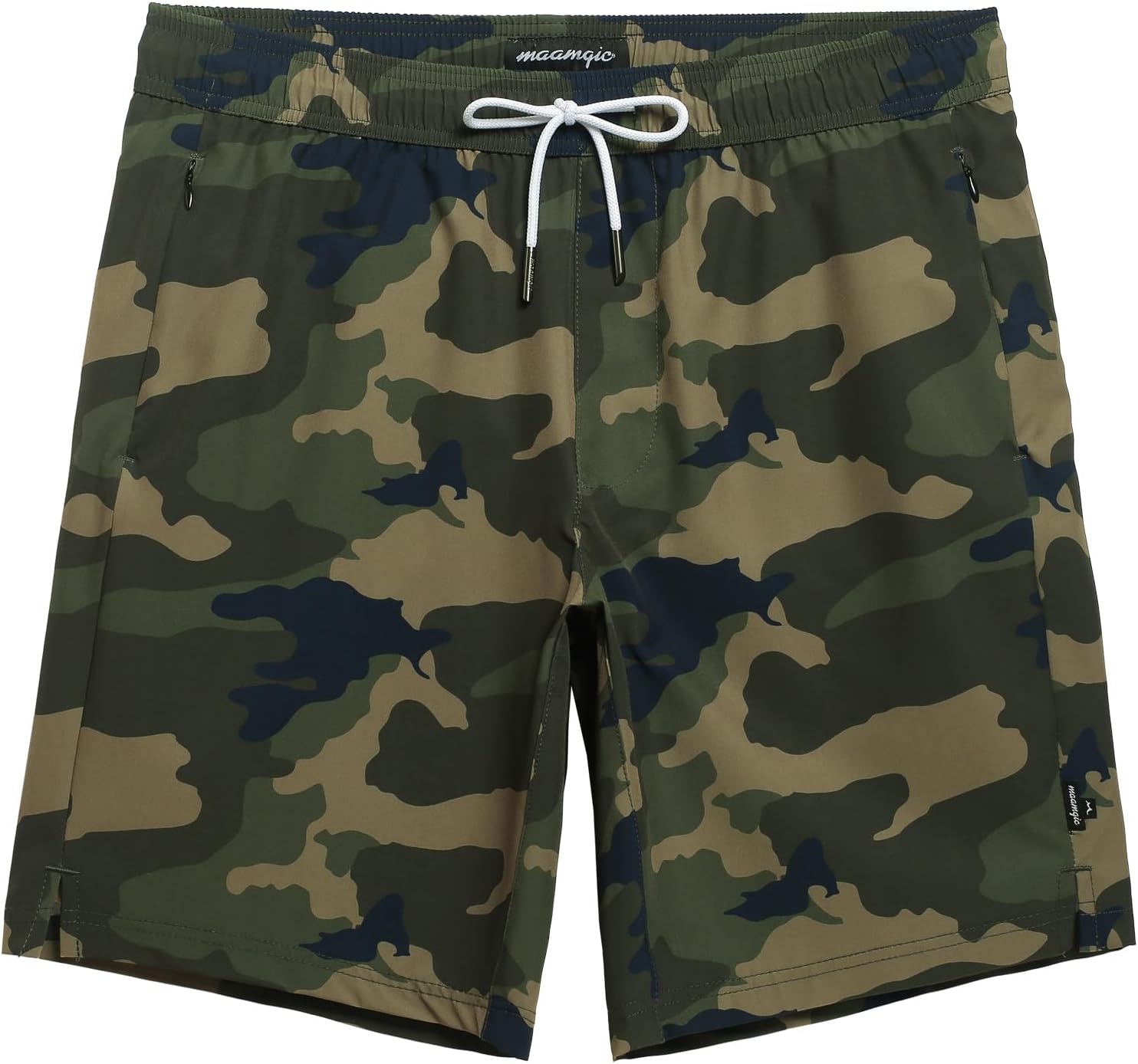 Mens Swim Trunks 9 Inch with Mesh Lining Bathing Suit Stretch Board Shorts with Zip Pockets for Swimming Camouflage X-Large