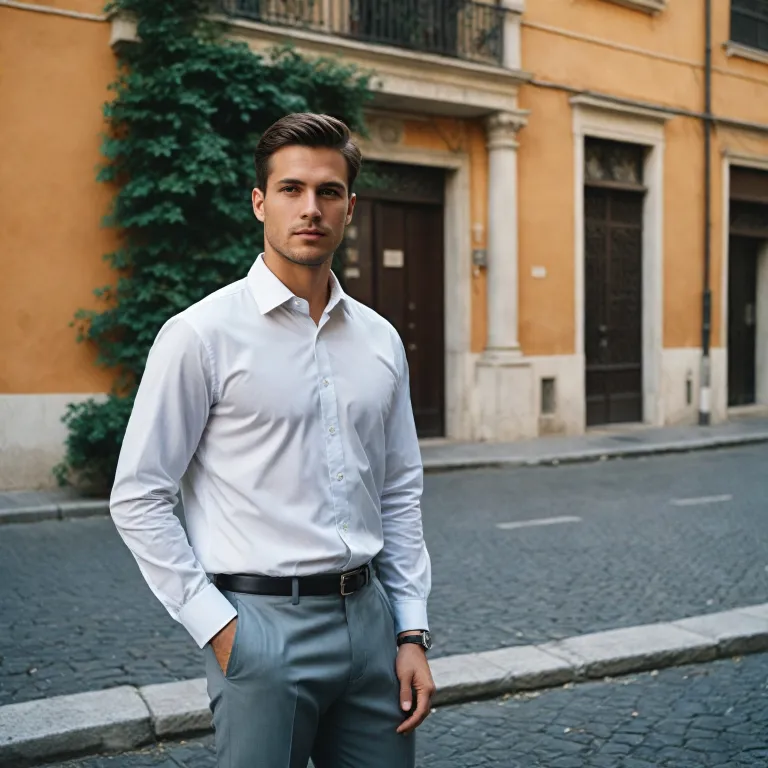 How to style a white shirt and grey trousers for a sharp, modern look