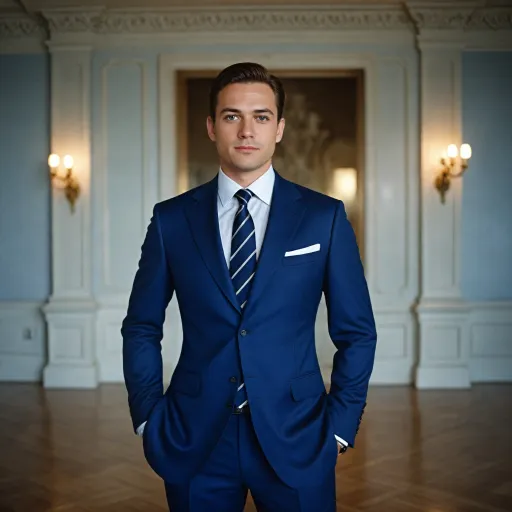How to master the navy blue suit with navy tie for a refined look