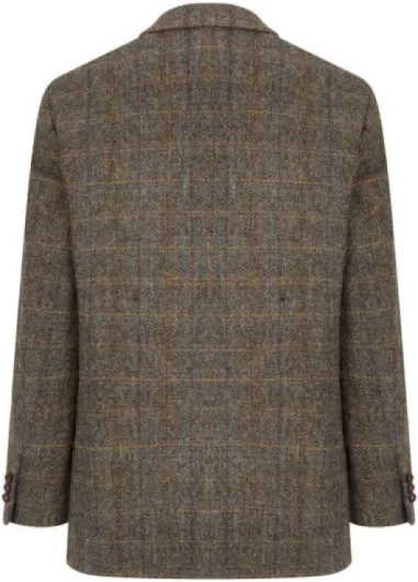 Harris Tweed Blakemore Blazer for Men - Hand-Woven Wool Tweed Jacket with Polyester Lining, Regular Fit Clinton Brown 44